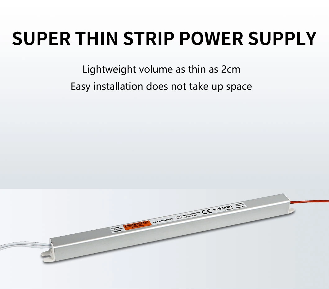Ultra-Thin 12V 2A 24W Slim Strip Light Box Power Supply for LED Strip Lights and UV Soft Film Advertising Light Box