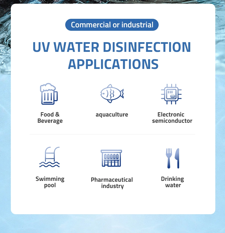 304ss Wwtp 15t UV Drinking Water Purifier UV-LED Water Disinfection UV Water Steriliser System