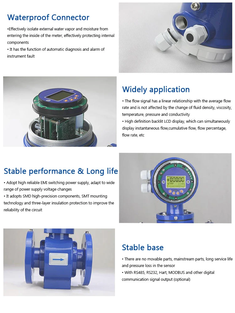 Sanitary Food Production Pharmaceutical Industry Hygienic Electromagnetic Flowmeter